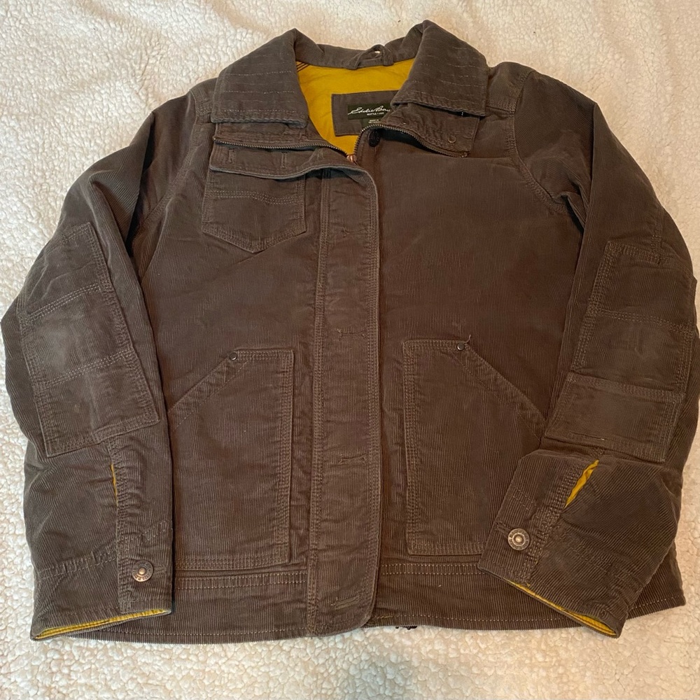 Eddie Bauer Corduroy Bomber Style Jacket Size M